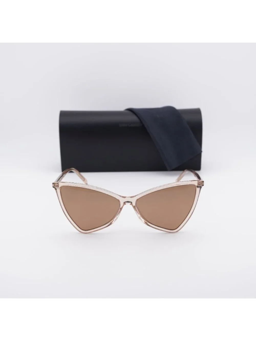Saint Laurent SL475JERRY 005 Geometric Sunglasses - Nude / Brown